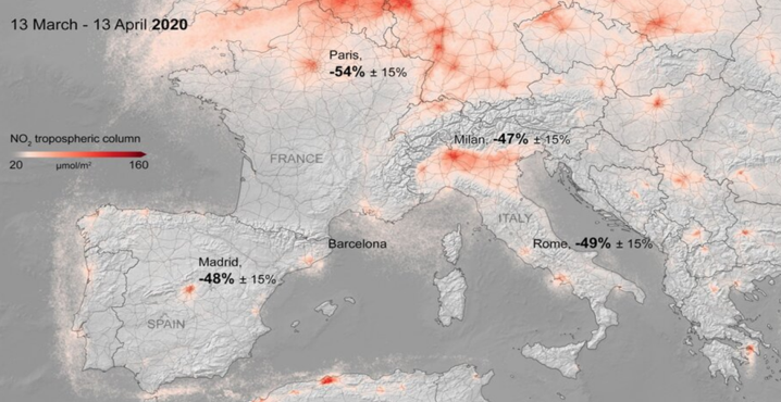 mapa de europa contaminacion